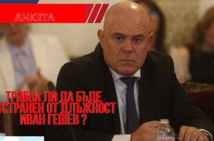 отстранен главният прокурор на България Иван Гешев